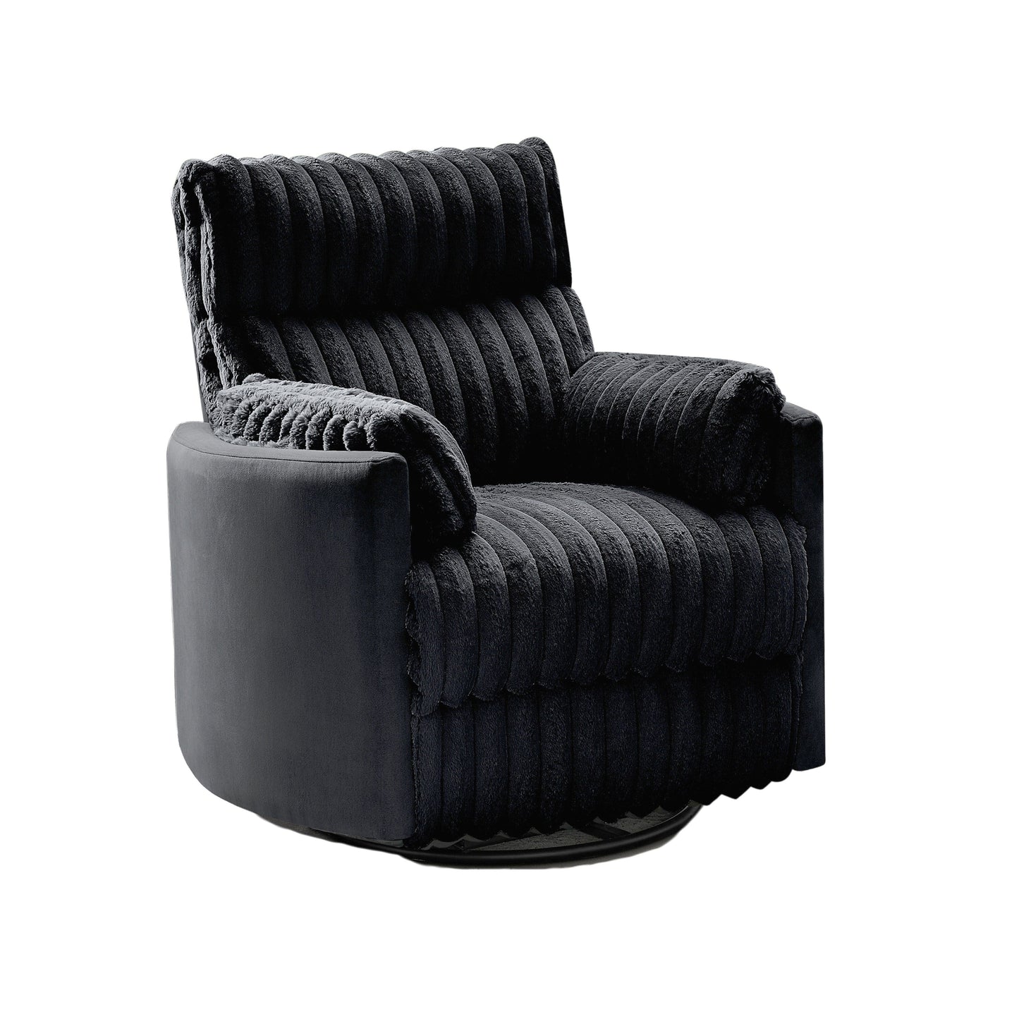 Fauteuil inclinable manuel Bocaton Wide Wale en velours côtelé de Roundhill Furniture