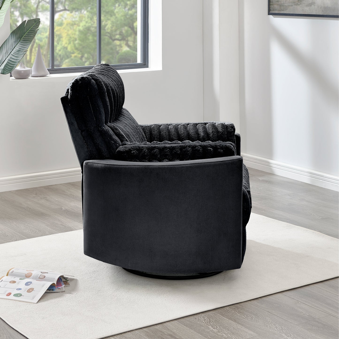 Fauteuil inclinable manuel Bocaton Wide Wale en velours côtelé de Roundhill Furniture