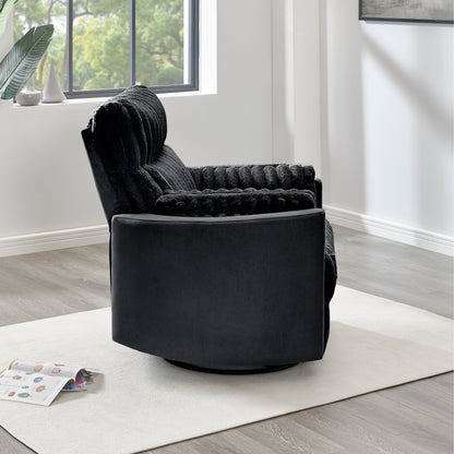 Fauteuil inclinable manuel Bocaton Wide Wale en velours côtelé de Roundhill Furniture