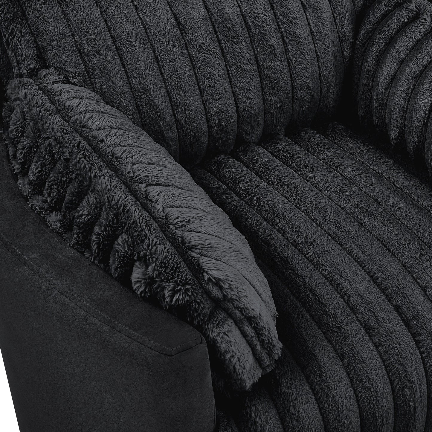 Fauteuil inclinable manuel Bocaton Wide Wale en velours côtelé de Roundhill Furniture