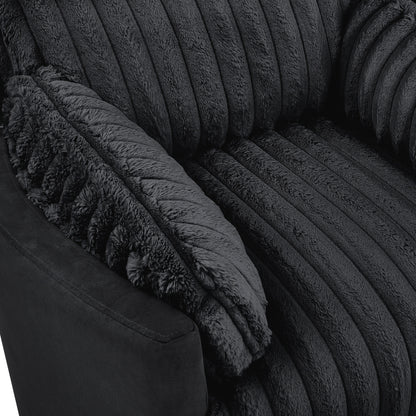 Fauteuil inclinable manuel Bocaton Wide Wale en velours côtelé de Roundhill Furniture