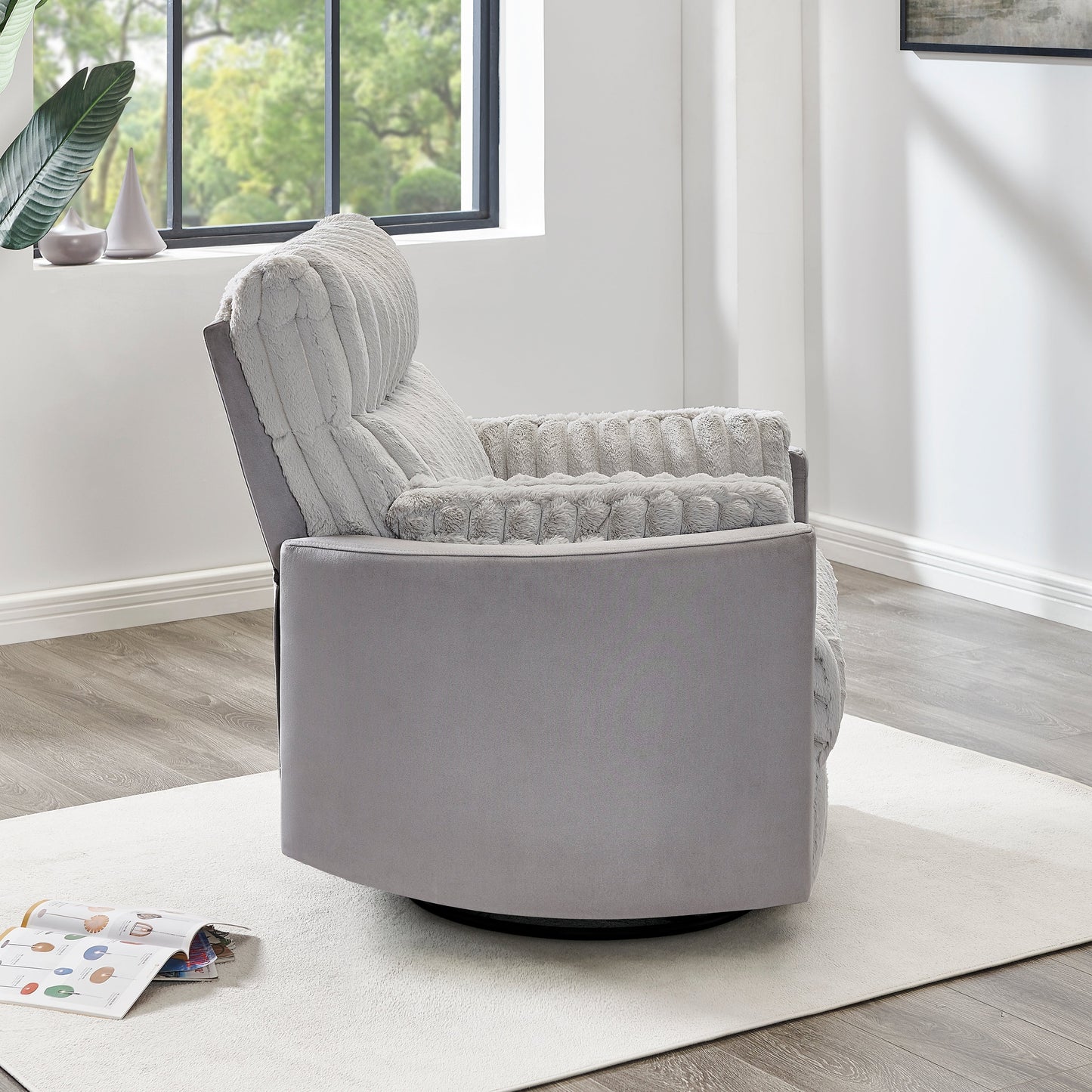 Fauteuil inclinable manuel Bocaton Wide Wale en velours côtelé de Roundhill Furniture