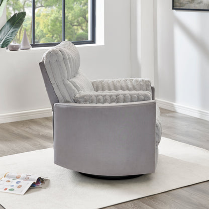 Fauteuil inclinable manuel Bocaton Wide Wale en velours côtelé de Roundhill Furniture