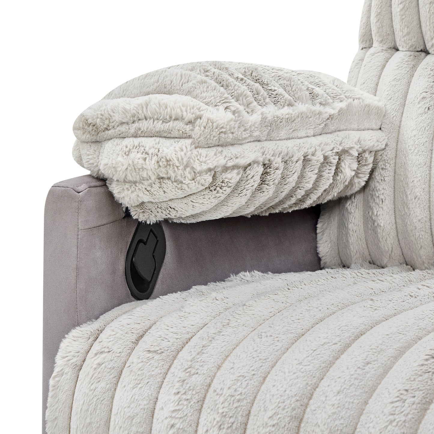 Fauteuil inclinable manuel Bocaton Wide Wale en velours côtelé de Roundhill Furniture