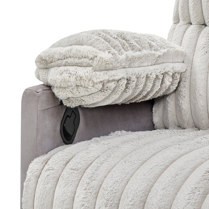 Fauteuil inclinable manuel Bocaton Wide Wale en velours côtelé de Roundhill Furniture