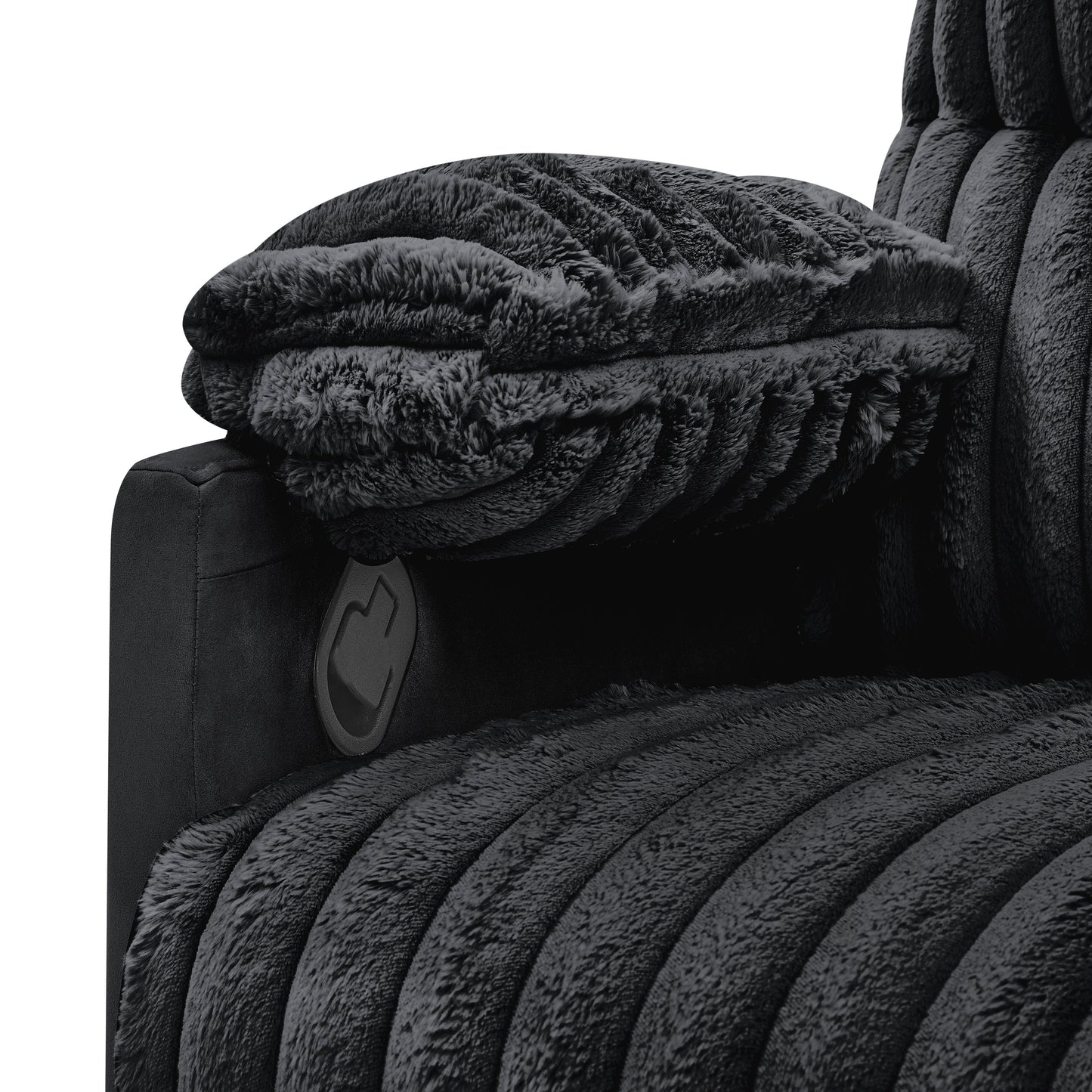 Fauteuil inclinable manuel Bocaton Wide Wale en velours côtelé de Roundhill Furniture