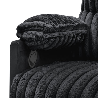 Fauteuil inclinable manuel Bocaton Wide Wale en velours côtelé de Roundhill Furniture