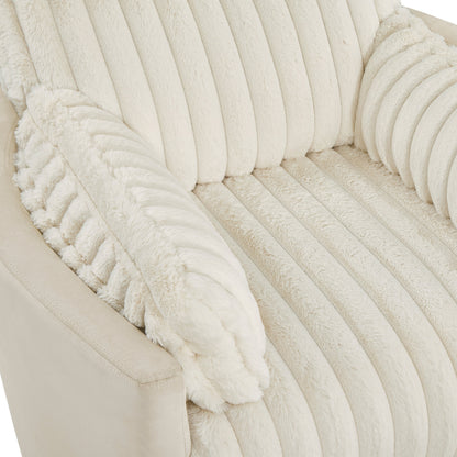 Fauteuil inclinable manuel Bocaton Wide Wale en velours côtelé de Roundhill Furniture