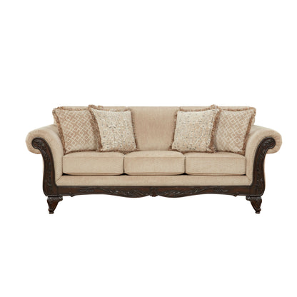 Canapé à cadre en bois sculpté Hernen de Roundhill Furniture