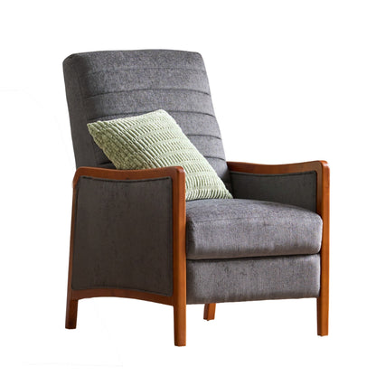 Fauteuil inclinable Ryka, bouleau, coutures grises