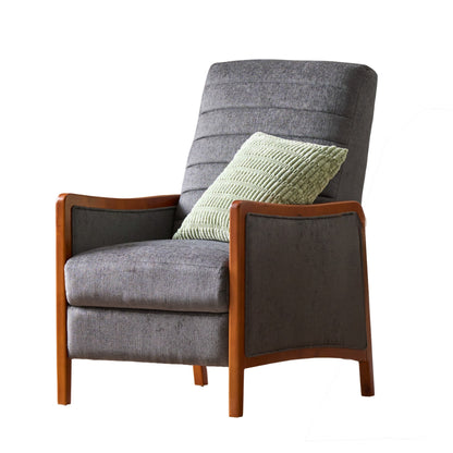 Fauteuil inclinable Ryka, bouleau, coutures grises