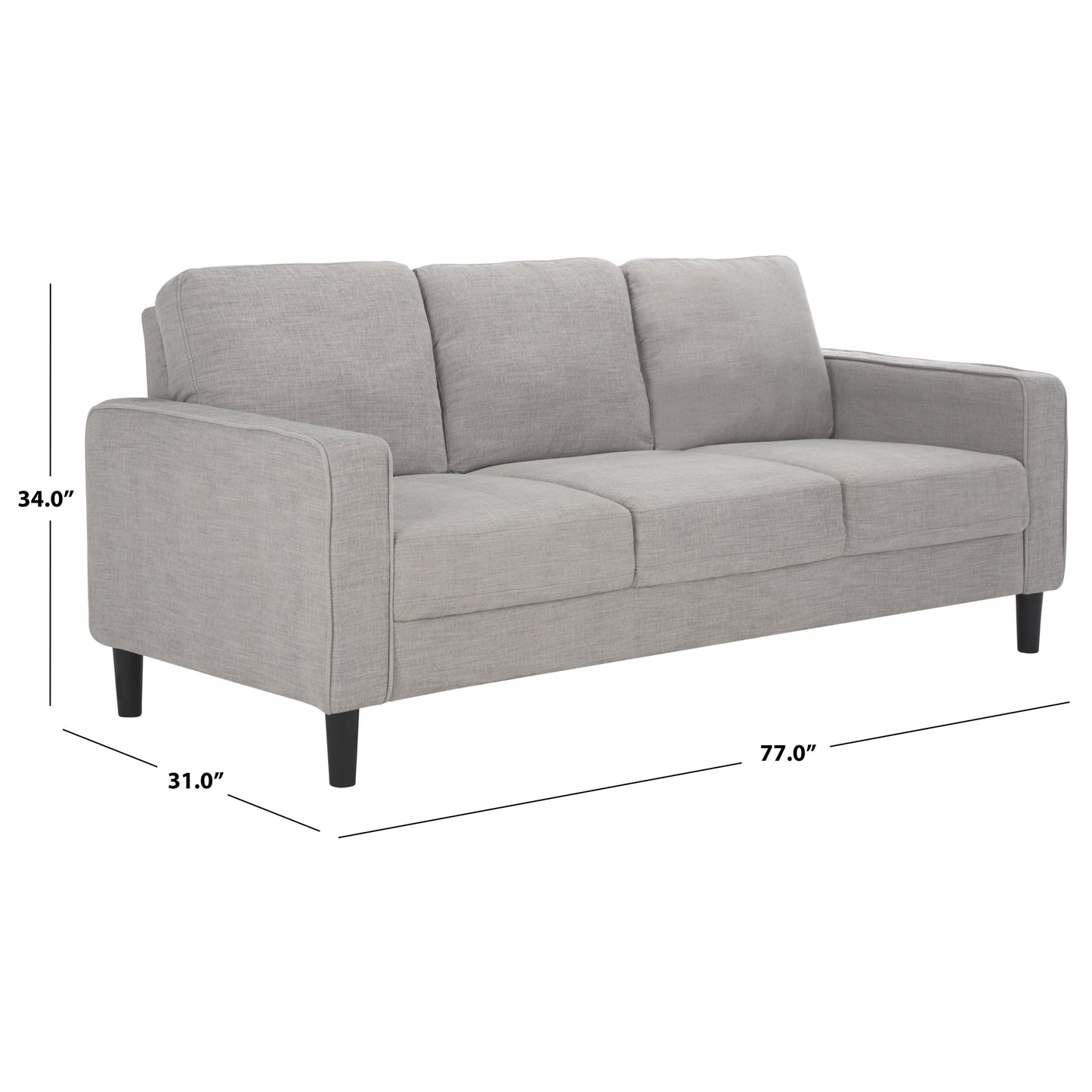 Canapé 3 places moderne SAFAVIEH Couture Felicianya - 77 L x 31 P x 34 H