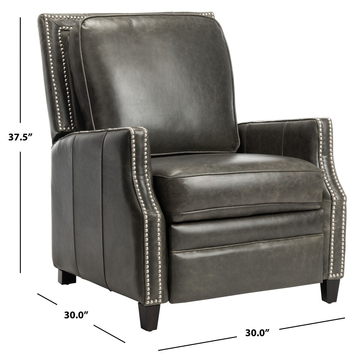 Fauteuil inclinable SAFAVIEH Couture Gwyn avec garniture cloutée