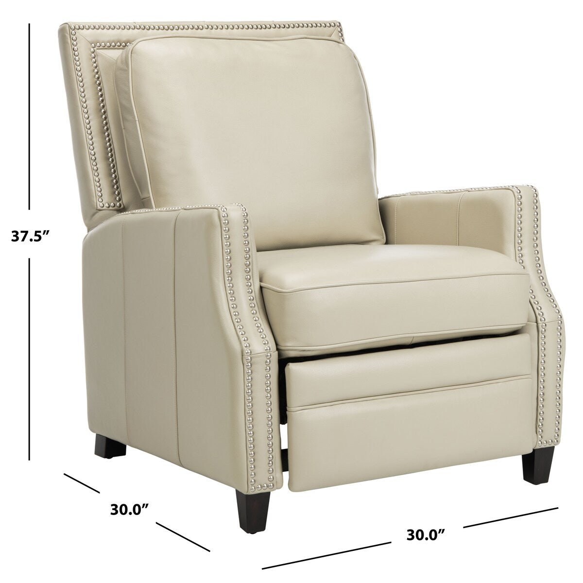 Fauteuil inclinable SAFAVIEH Couture Gwyn avec garniture cloutée
