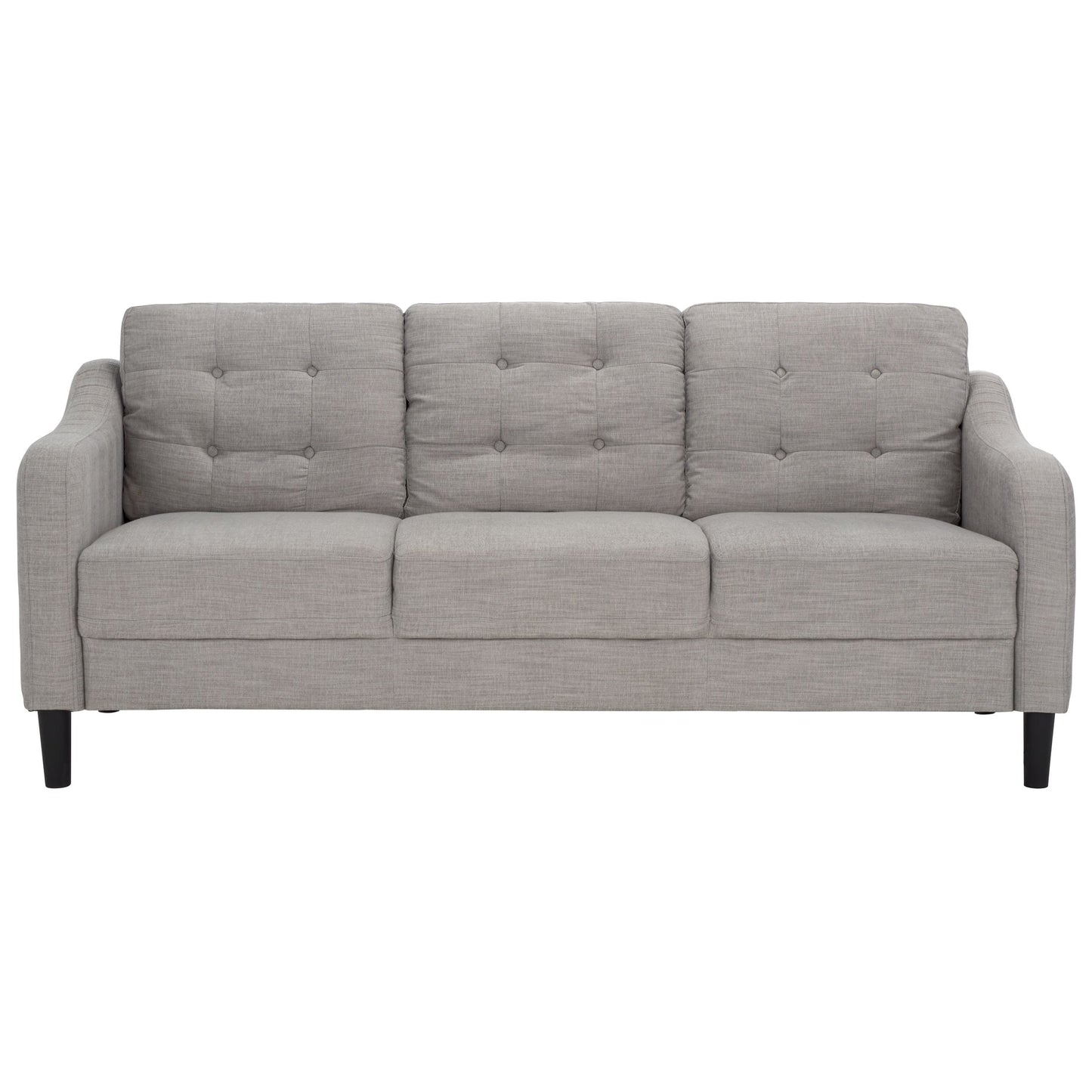 Canapé 3 places SAFAVIEH Couture Nathaniel à dossier capitonné - 77 L x 32 P x 34 H