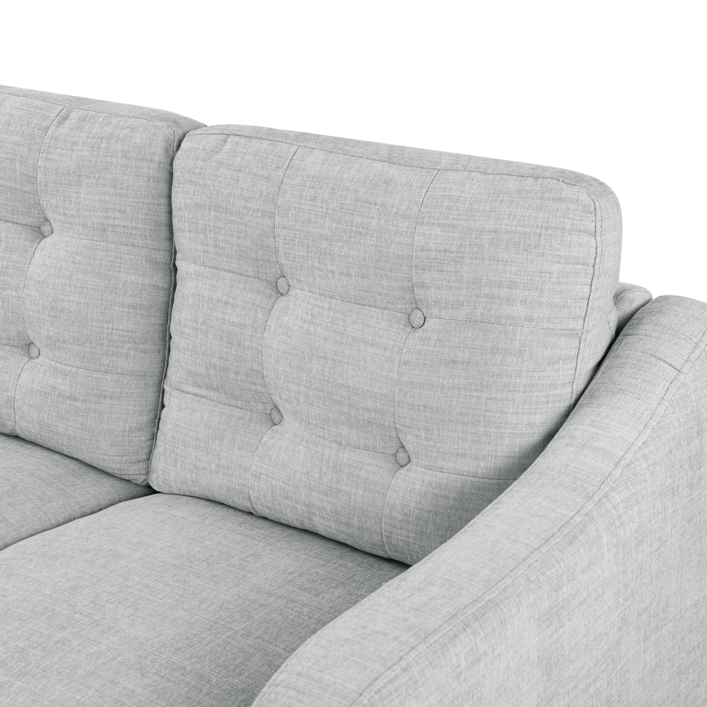 Canapé 3 places SAFAVIEH Couture Nathaniel à dossier capitonné - 77 L x 32 P x 34 H