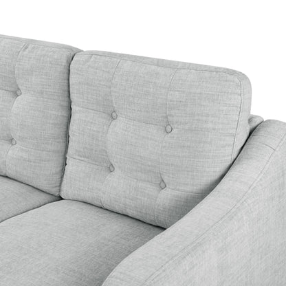 Canapé 3 places SAFAVIEH Couture Nathaniel à dossier capitonné - 77 L x 32 P x 34 H