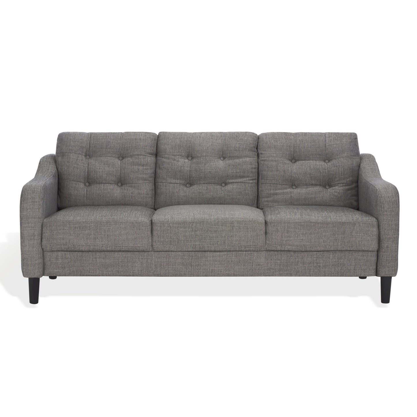 Canapé 3 places SAFAVIEH Couture Nathaniel à dossier capitonné - 77 L x 32 P x 34 H