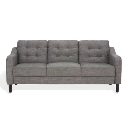 Canapé 3 places SAFAVIEH Couture Nathaniel à dossier capitonné - 77 L x 32 P x 34 H