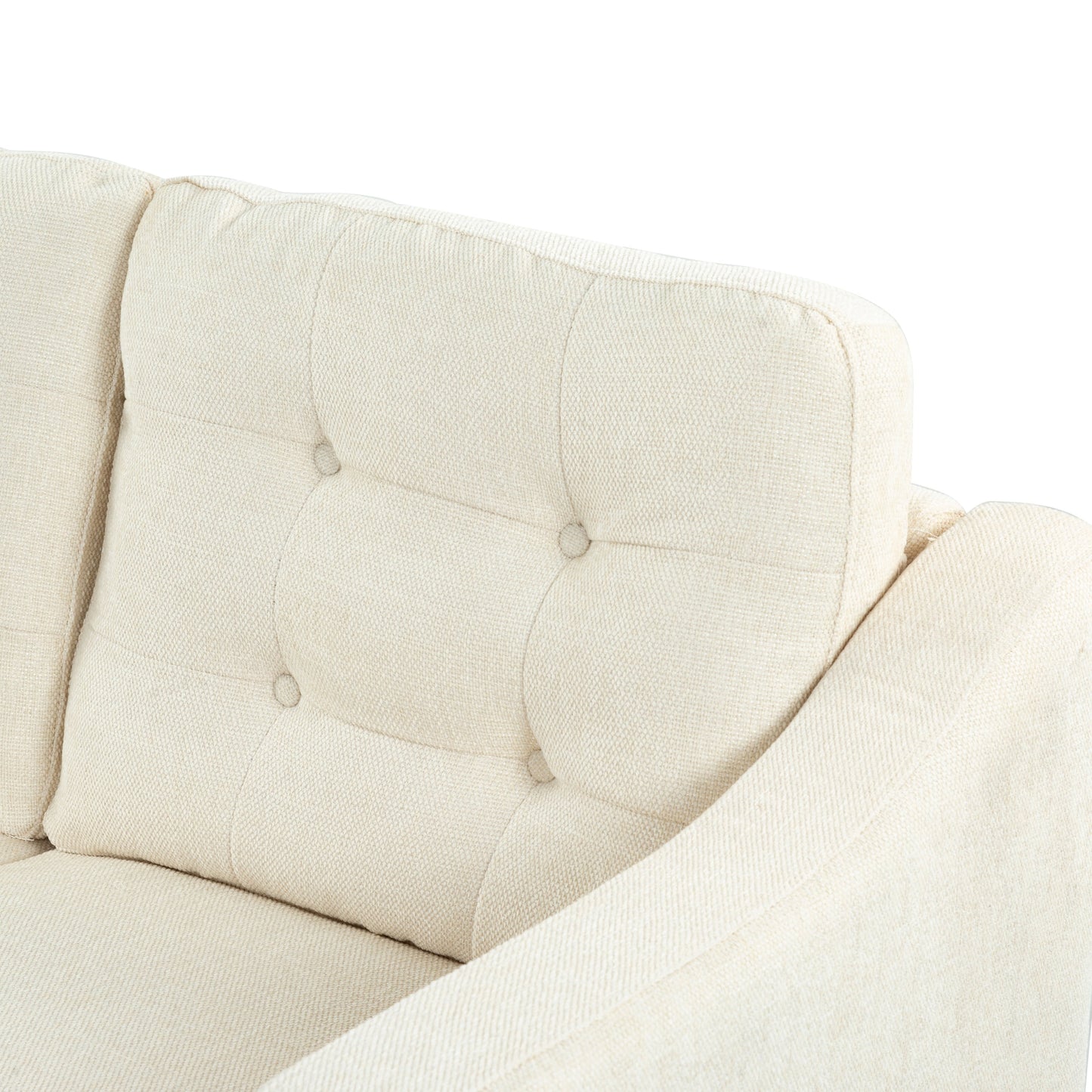 Canapé 3 places SAFAVIEH Couture Nathaniel à dossier capitonné - 77 L x 32 P x 34 H