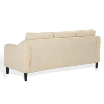 Canapé 3 places SAFAVIEH Couture Nathaniel à dossier capitonné - 77 L x 32 P x 34 H