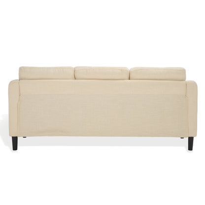 Canapé 3 places SAFAVIEH Couture Nathaniel à dossier capitonné - 77 L x 32 P x 34 H