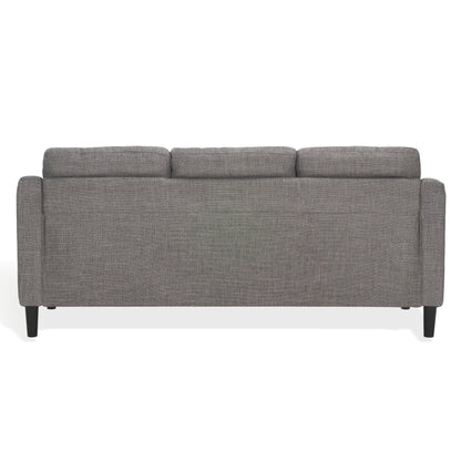 Canapé 3 places SAFAVIEH Couture Nathaniel à dossier capitonné - 77 L x 32 P x 34 H