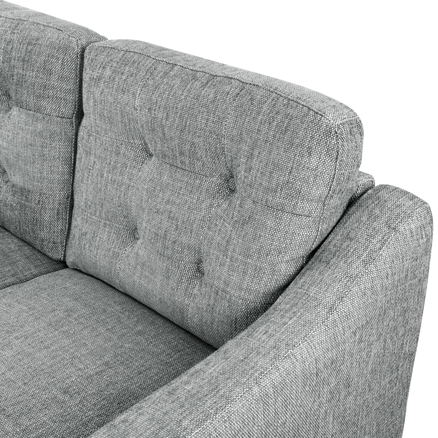 Canapé 3 places SAFAVIEH Couture Nathaniel à dossier capitonné - 77 L x 32 P x 34 H