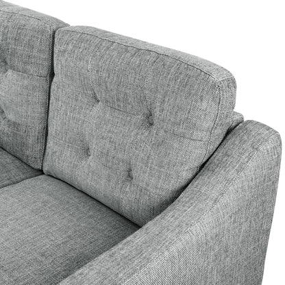 Canapé 3 places SAFAVIEH Couture Nathaniel à dossier capitonné - 77 L x 32 P x 34 H