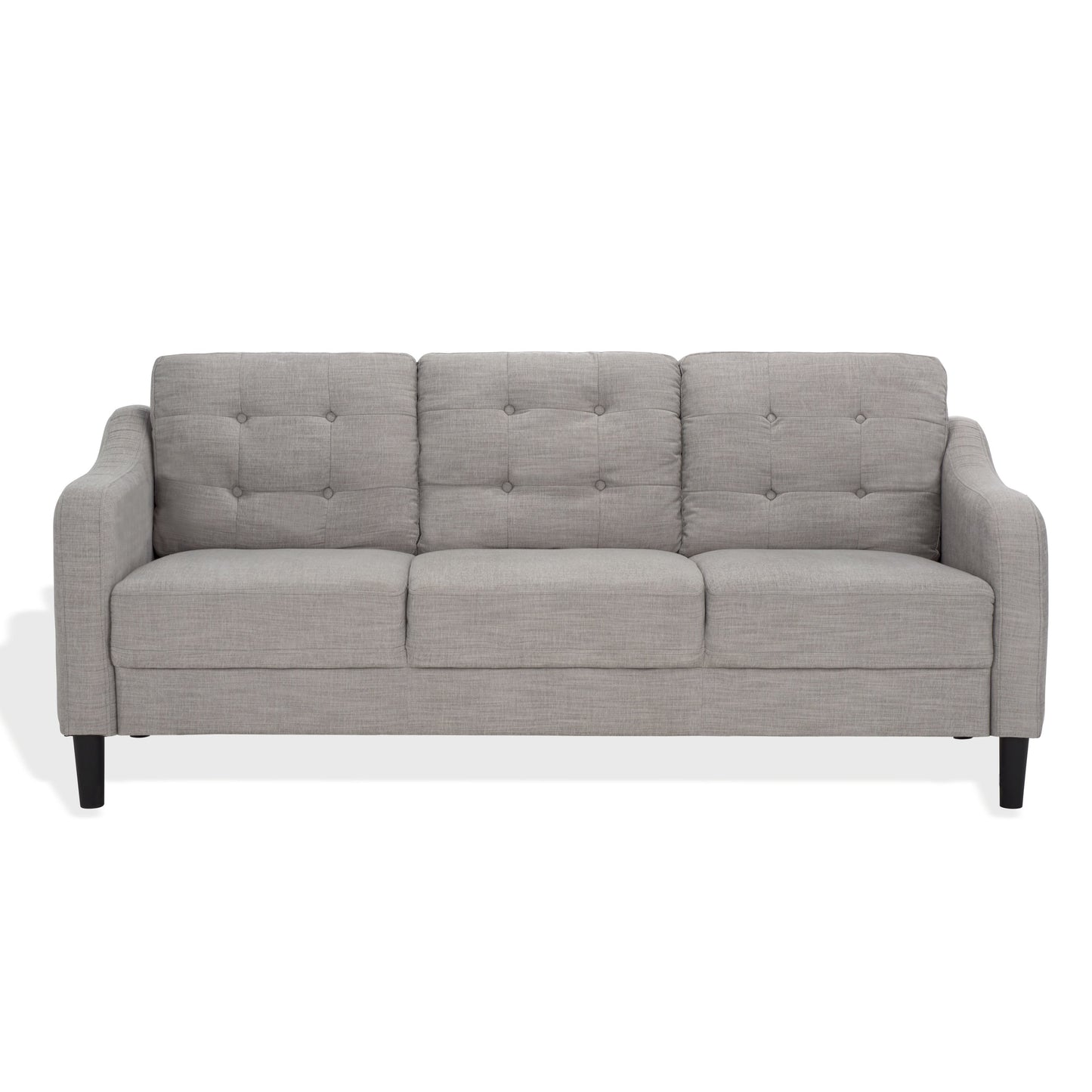 Canapé 3 places SAFAVIEH Couture Nathaniel à dossier capitonné - 77 L x 32 P x 34 H