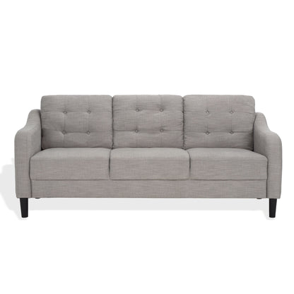 Canapé 3 places SAFAVIEH Couture Nathaniel à dossier capitonné - 77 L x 32 P x 34 H