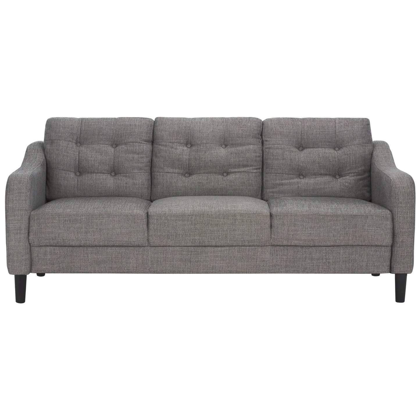 Canapé 3 places SAFAVIEH Couture Nathaniel à dossier capitonné - 77 L x 32 P x 34 H