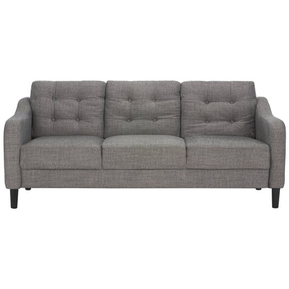 Canapé 3 places SAFAVIEH Couture Nathaniel à dossier capitonné - 77 L x 32 P x 34 H