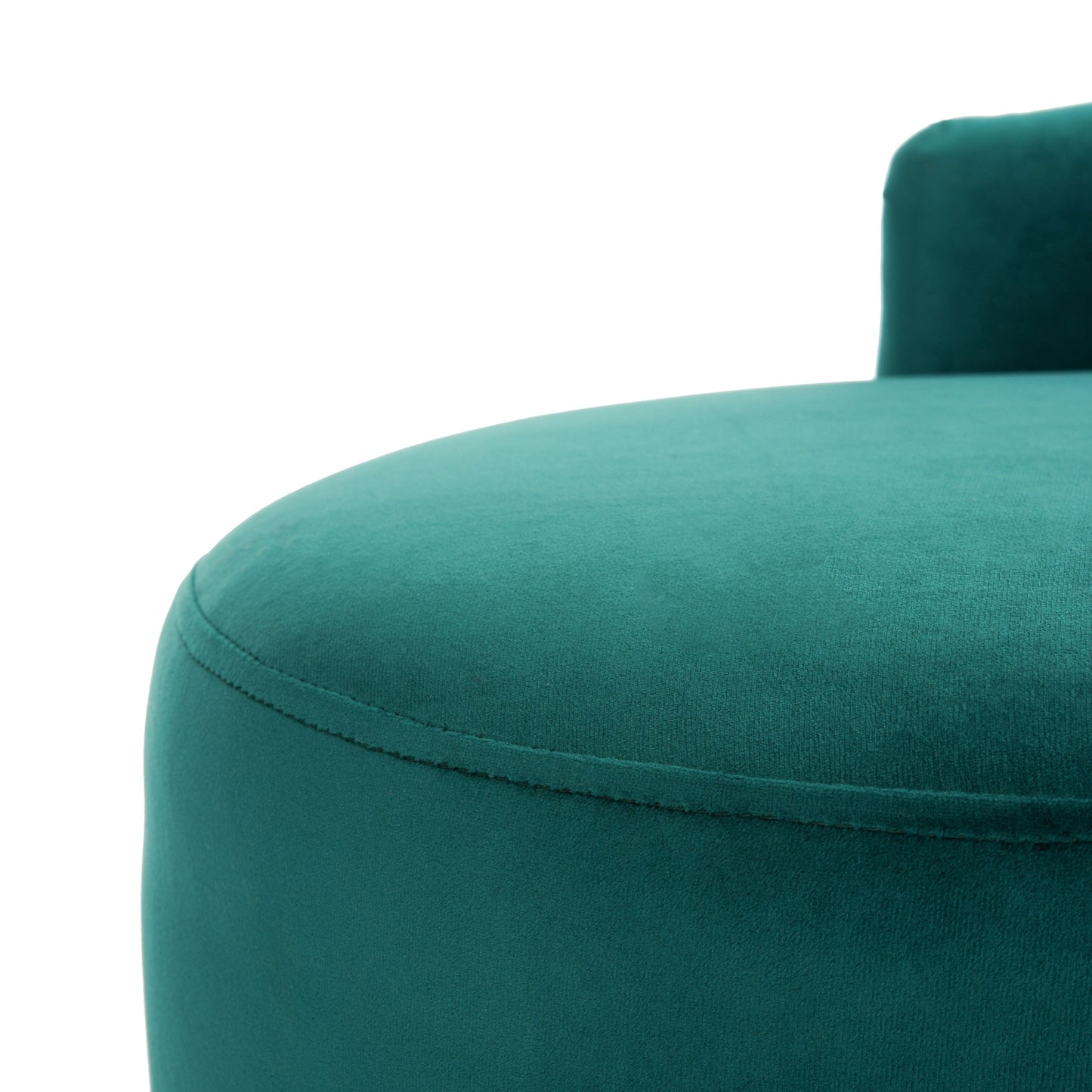 Canapé rétro glamour en velours noir/doré SAFAVIEH Helgrit - 57,5 ​​L x 27 P x 28 H - 58 L x 27 P x 28 H