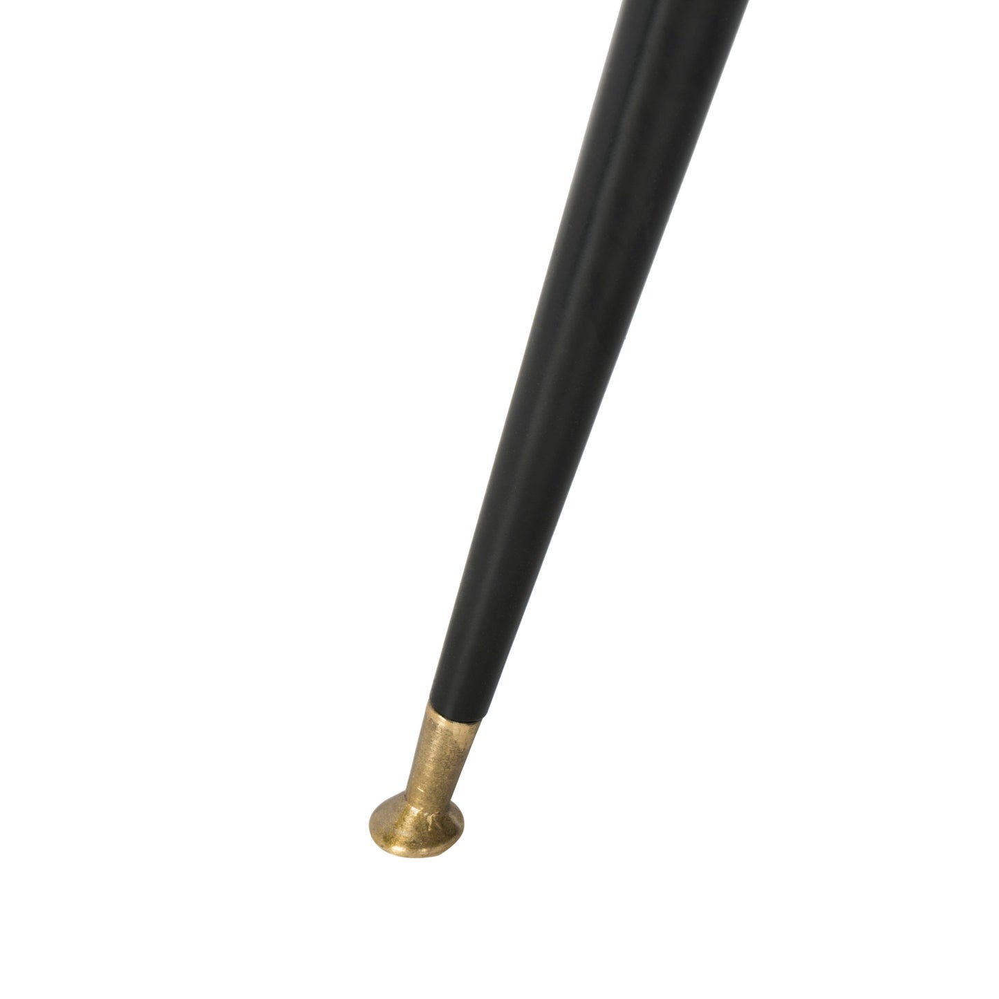 Canapé rétro glamour en velours noir/doré SAFAVIEH Helgrit - 57,5 ​​L x 27 P x 28 H - 58 L x 27 P x 28 H