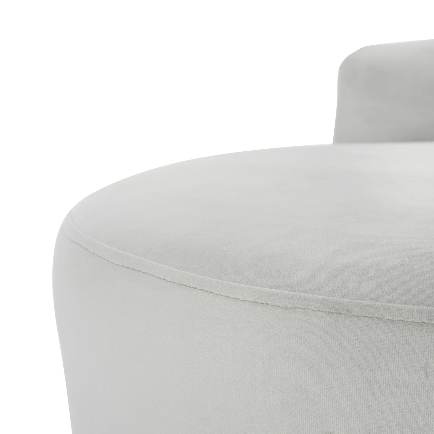 Canapé rétro glamour en velours noir/doré SAFAVIEH Helgrit - 57,5 ​​L x 27 P x 28 H - 58 L x 27 P x 28 H