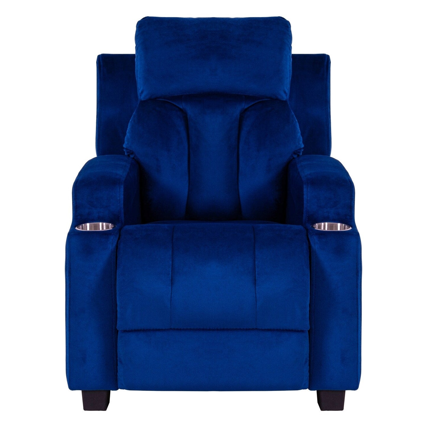 Fauteuil inclinable de luxe pour enfants avec repose-pieds, appui-tête et 2 porte-gobelets Fauteuil inclinable en microfibre pour enfants de 3 ans et plus