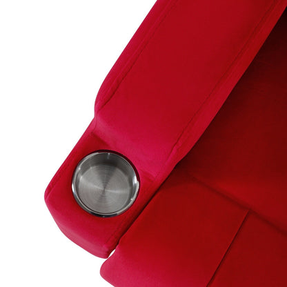 Fauteuil inclinable de luxe pour enfants avec repose-pieds, appui-tête et 2 porte-gobelets Fauteuil inclinable en microfibre pour enfants de 3 ans et plus