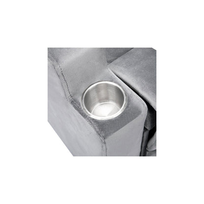 Fauteuil inclinable de luxe pour enfants avec repose-pieds, appui-tête et 2 porte-gobelets Fauteuil inclinable en microfibre pour enfants de 3 ans et plus