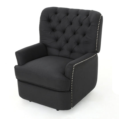 Fauteuil inclinable électrique en tissu capitonné Salomo par Christopher Knight Home