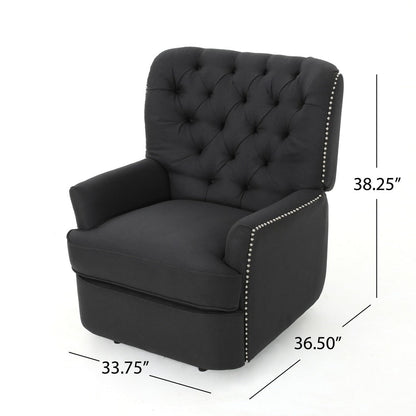 Fauteuil inclinable électrique en tissu capitonné Salomo par Christopher Knight Home