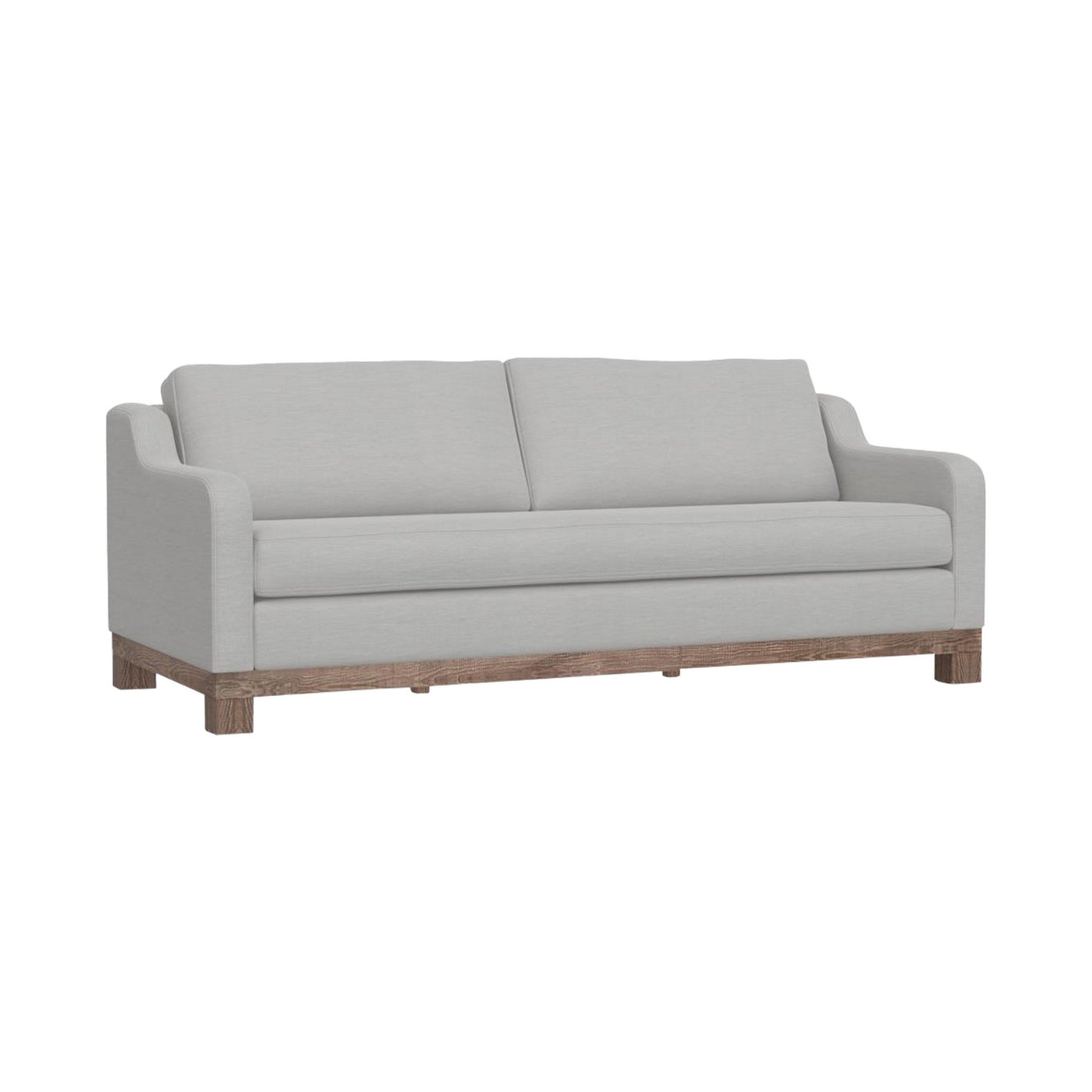 Canapé Sama, 2 coussins décoratifs, polyester beige écru, 91 pouces, style banc