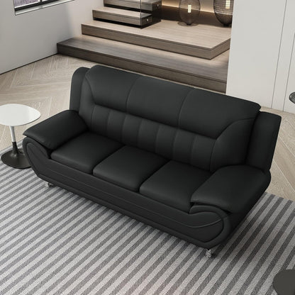 Canapé Sanuel 79.2 en similicuir avec accoudoirs coussinés