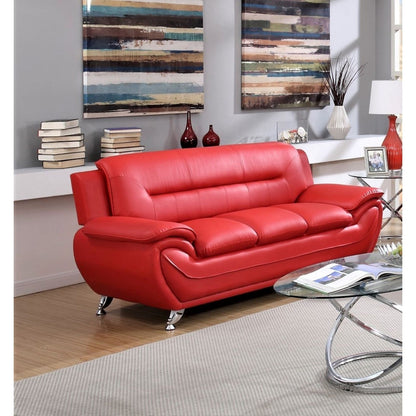 Canapé Sanuel 79.2 en similicuir avec accoudoirs coussinés