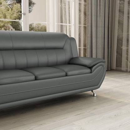 Canapé Sanuel 79.2 en similicuir avec accoudoirs coussinés