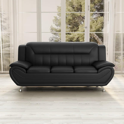 Canapé Sanuel 79.2 en similicuir avec accoudoirs coussinés