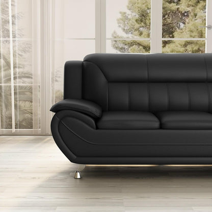 Canapé Sanuel 79.2 en similicuir avec accoudoirs coussinés