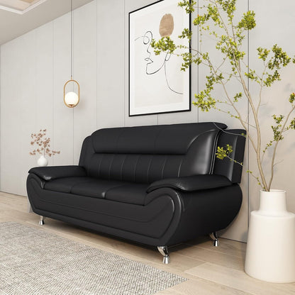 Canapé Sanuel 79.2 en similicuir avec accoudoirs coussinés