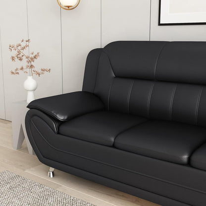 Canapé Sanuel 79.2 en similicuir avec accoudoirs coussinés