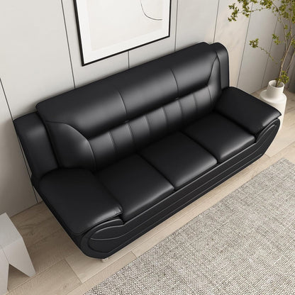 Canapé Sanuel 79.2 en similicuir avec accoudoirs coussinés